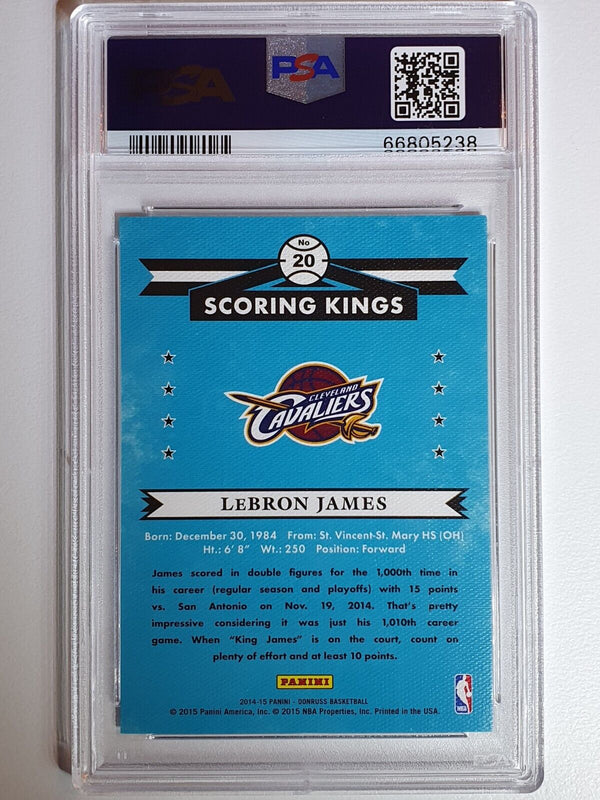 2014 Donruss LeBron James #20 Scoring Kings /275 Career - PSA 9 (POP 2)