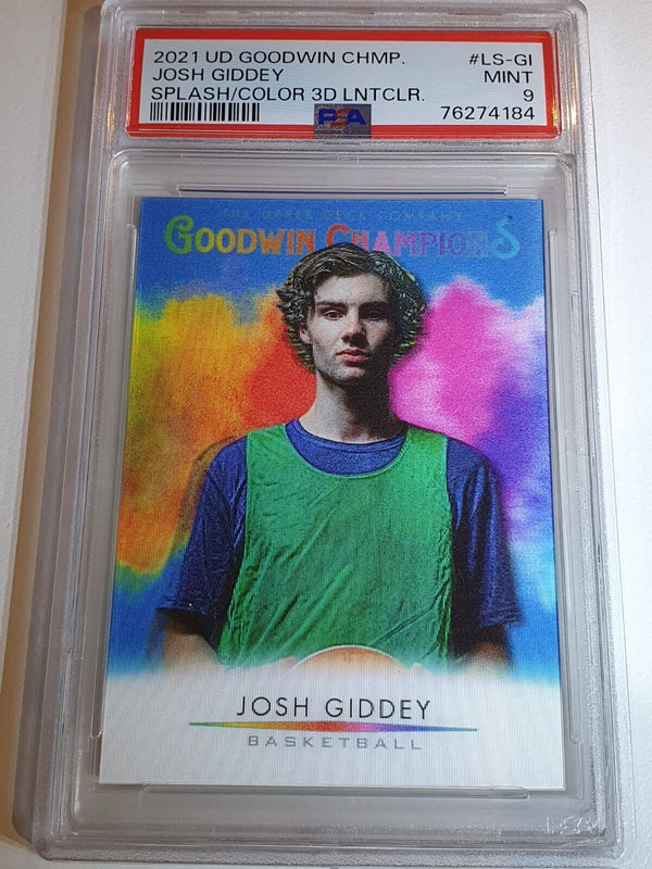 2021 Upper Deck Josh Giddey Rookie 3D LENTICULAR Champions RC - PSA 9 (POP 3)