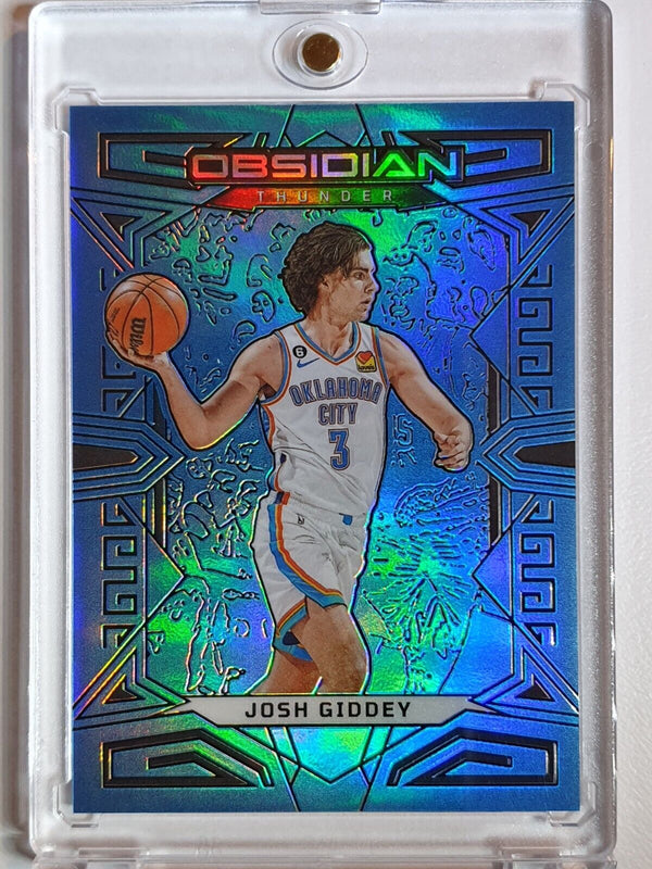 2022 Obsidian Josh Giddey #103 ELECTRIC ETCH BLUE FLOOD /16 Holo FOTL - Rare