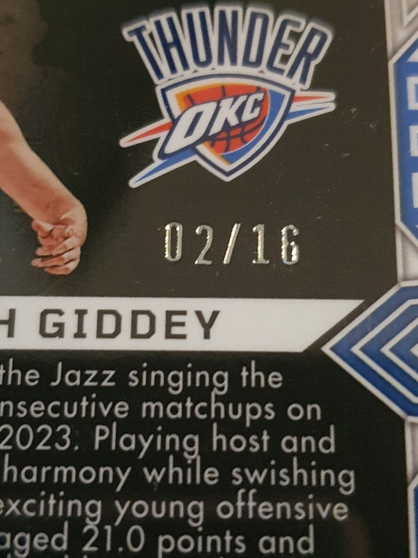 2022 Obsidian Josh Giddey #103 ELECTRIC ETCH BLUE FLOOD /16 Holo FOTL - Rare