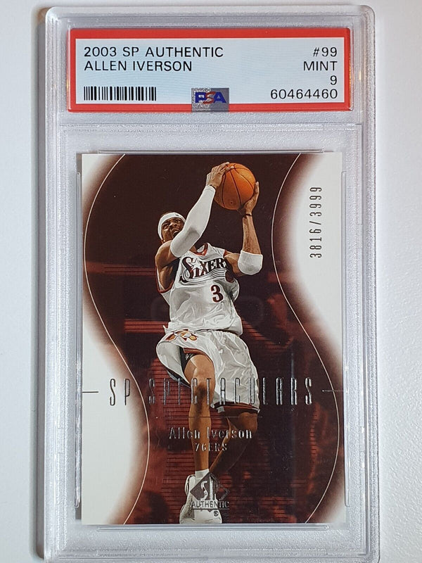 2003 SP Authentic Allen Iverson #99 /3999 SP Spectaculars - PSA 9 (POP 1)