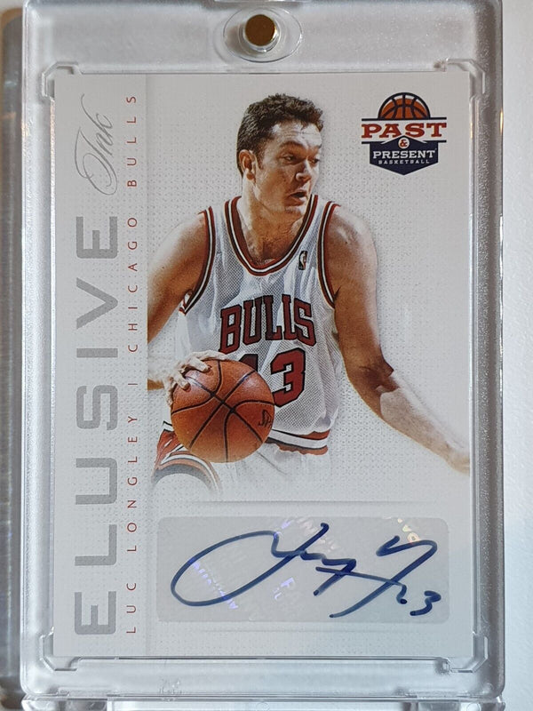 2013 Past and Present Luc Longley AUTO Elusive Ink Full Autograph - Very Rare