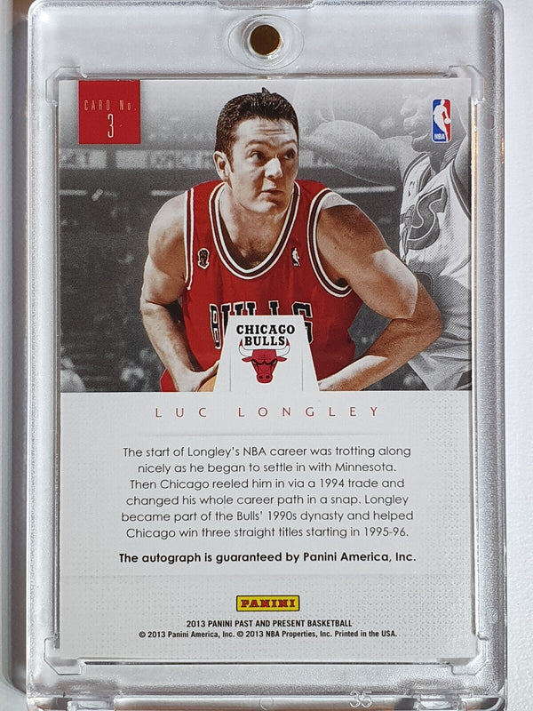 2013 Past and Present Luc Longley AUTO Elusive Ink Full Autograph - Very Rare