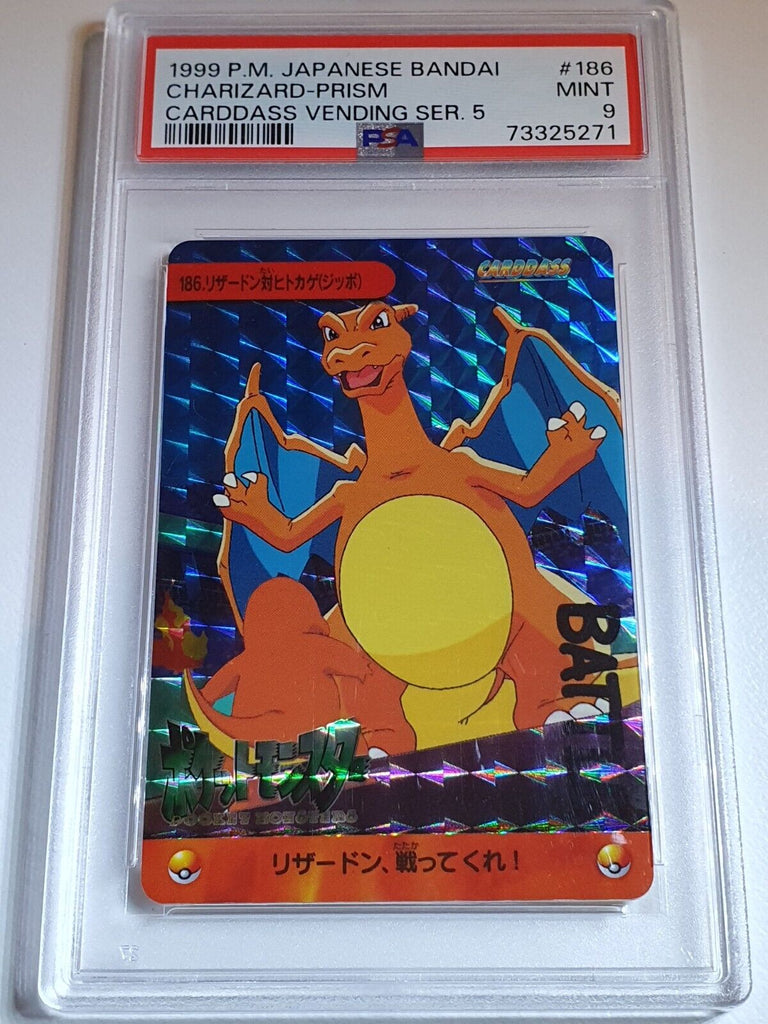 1999 Pocket Monsters Japanese Charizard PRISM Bandai Cardass Vending