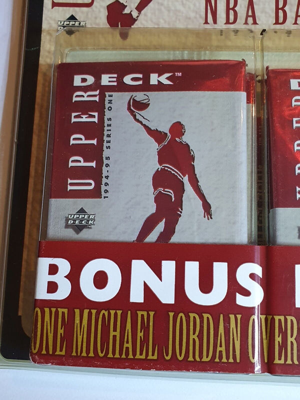 1994 Upper Deck Michael Jordan BONUS PACK - 4 Packs + Jumbo (Blister Torn)