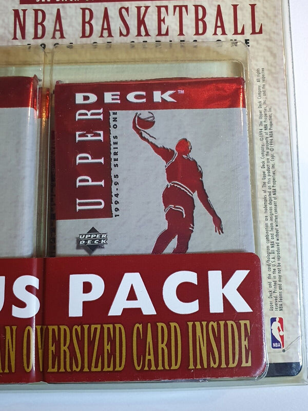 1994 Upper Deck Michael Jordan BONUS PACK - 4 Packs + Jumbo (Blister Torn)