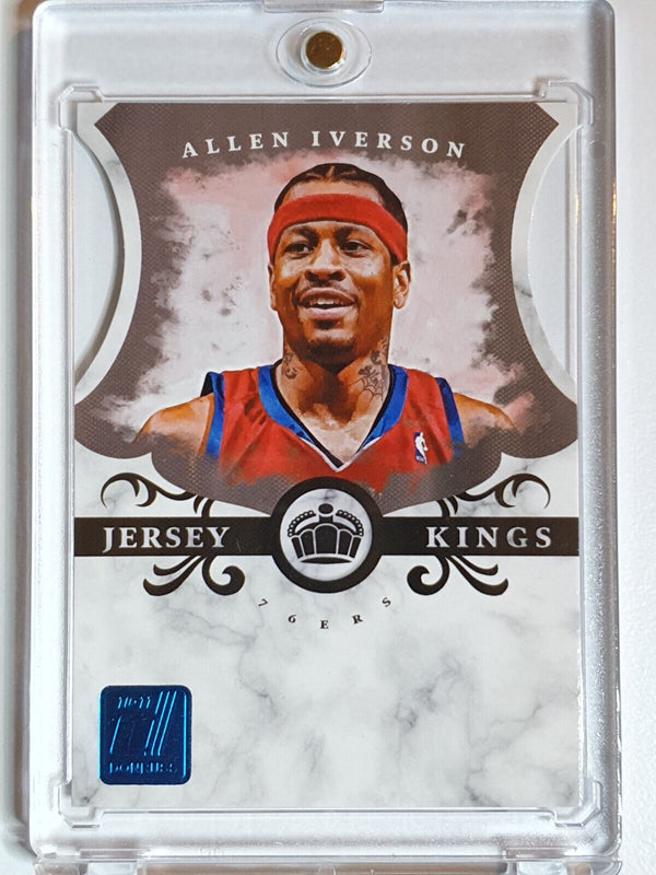 2010 Donruss Allen Iverson #PATCH SAPPHIRE /49 Jersey Kings Die Cut Rare