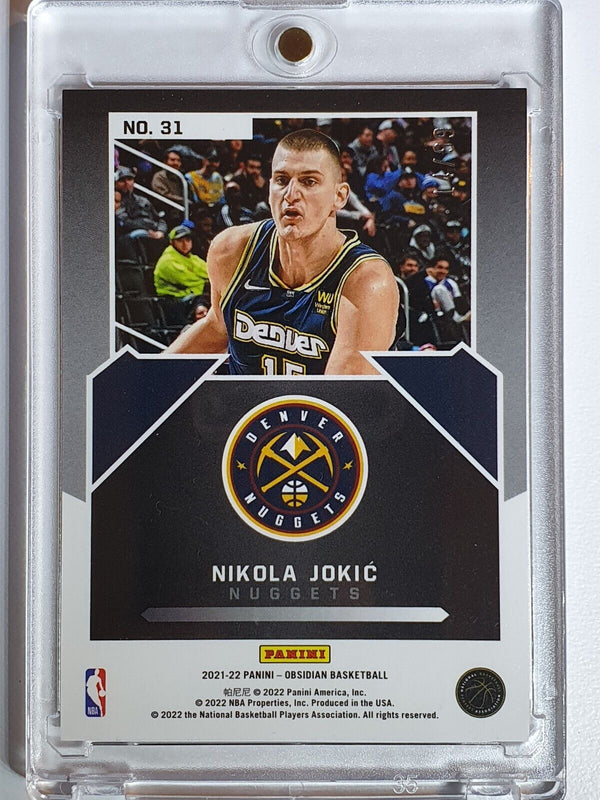 2021 Panini Obsidian Nikola Jokic #31 ELECTRIC ETCH Holo /99 Magnitude - Rare