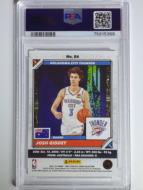 2022 Panini Sticker Josh Giddey Rookie #86 RC - PSA 9 (POP 1)