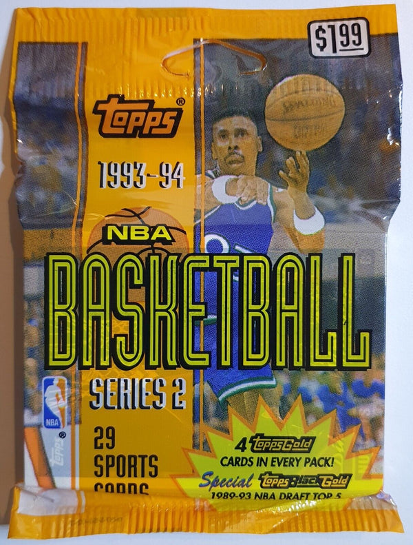 1993-94 Topps NBA Basketball Series 2 Jumbo Pack - Factory Sealed Packs