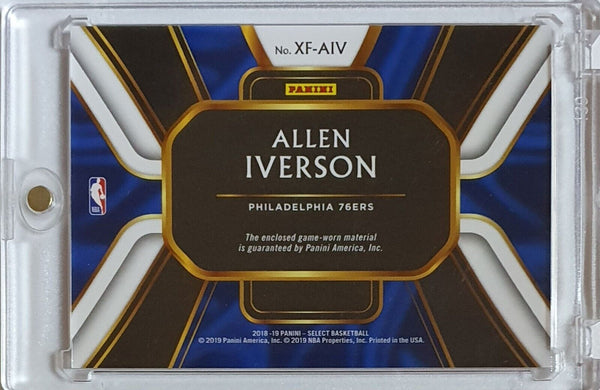 2018 Panini Select Allen Iverson #PATCH Game Worn Jersey - Ready to Grade