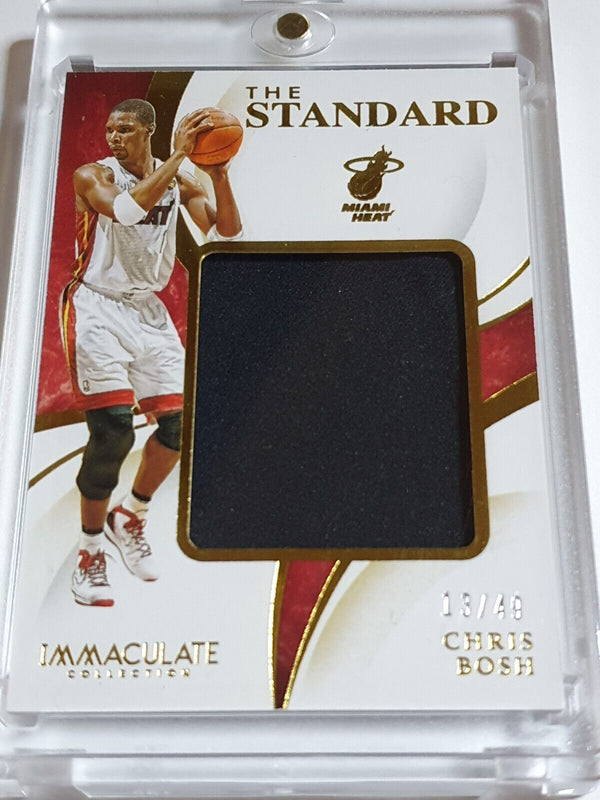 2019 Immaculate Collection Chris Bosh #PATCH /49 Game Worn Jersey - Rare