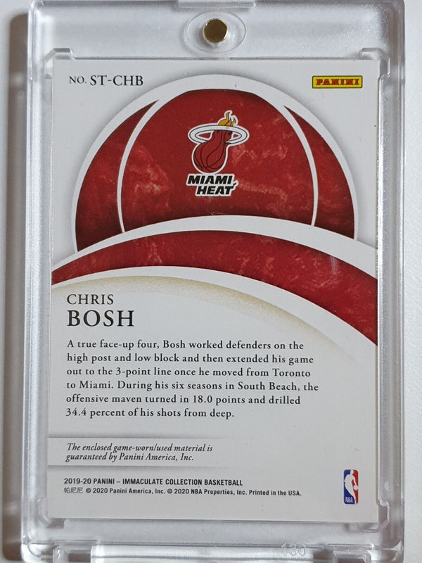 2019 Immaculate Collection Chris Bosh #PATCH /49 Game Worn Jersey - Rare