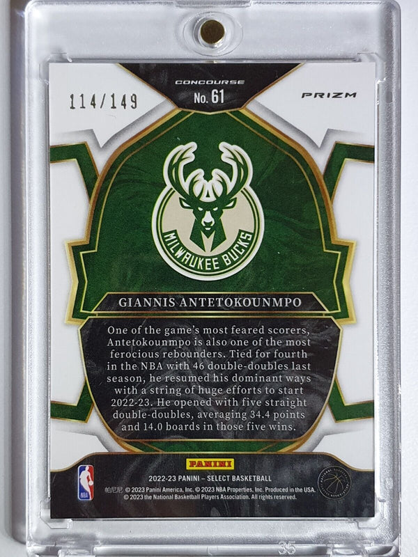 2022 Select Giannis Antetokounmpo #61 DIAMOND WHITE /149 Concourse - Rare