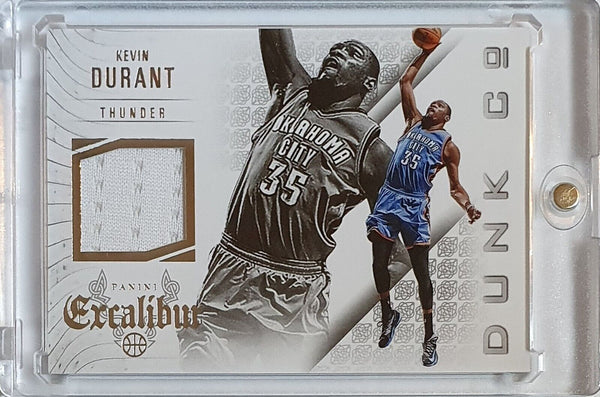 2014 Panini Excalibur Kevin Durant #PATCH Game Worn Jersey Dunk Company - Rare