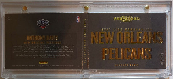 2016 Preferred Anthony Davis #PATCH Booklet /149 Game Worn Jumbo Jersey - Rare