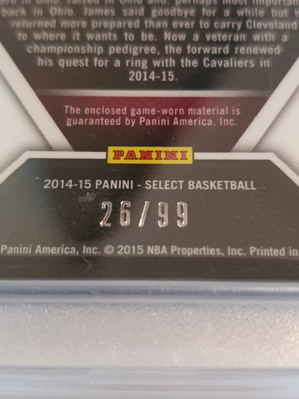 2014 Select LeBron James #PATCH PURPLE /99 Game Worn Jersey - PSA 9 (POP 5)