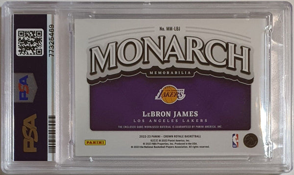 2022 Crown Royale Lebron James #PATCH Game Worn Jersey - PSA 9 (POP 3)