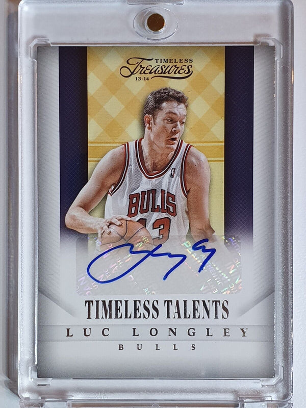 2013 Panini Timeless Treasures Luc Longley #16 AUTO Talents Signature - Rare