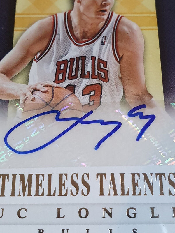 2013 Panini Timeless Treasures Luc Longley #16 AUTO Talents Signature - Rare