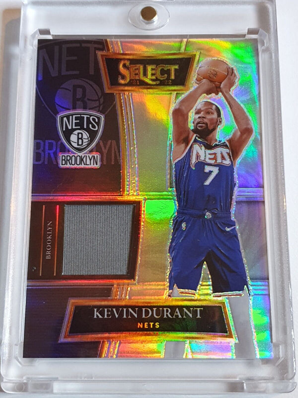 2021 Panini Select Kevin Durant #PATCH SILVER Prizm Game Worn Jersey - Rare