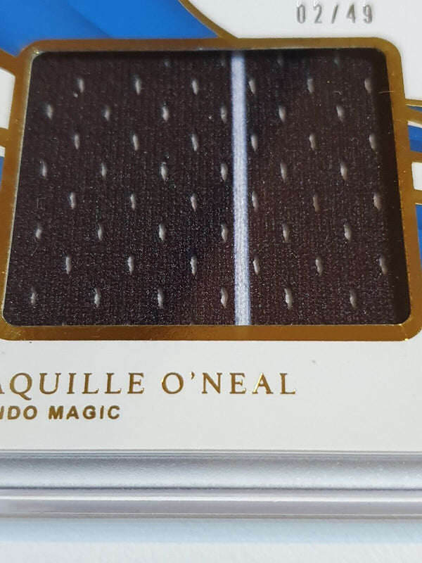 2018 Immaculate Shaquille O'Neal #PATCH /49 Striped Game Worn Jumbo Jersey