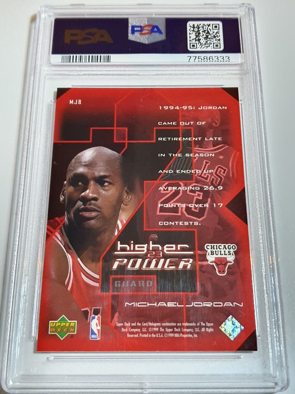 1999 Upper Deck Michael Jordan #MJ8 HOLO A Higher Power  - PSA 9 (POP 8)