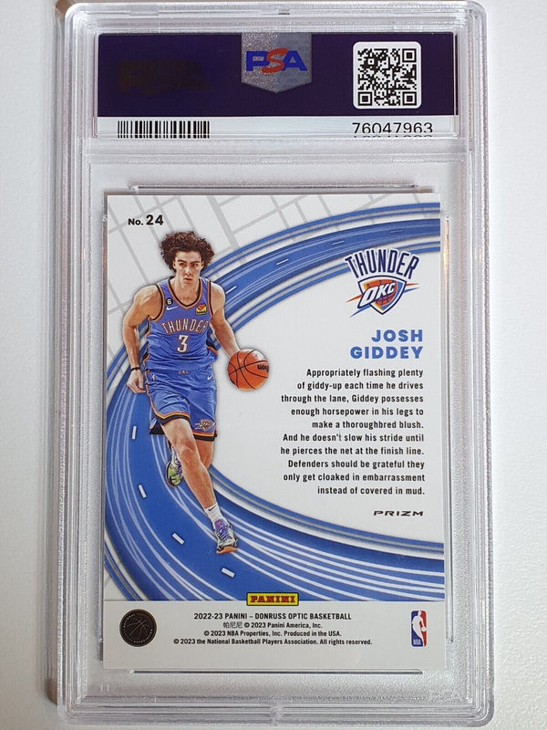 2022 Donruss Optic Josh Giddey #24 HOLO Express Lane - PSA 9 (POP 1)