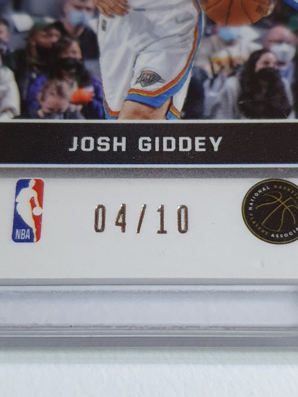 2021 Obsidian Josh Giddey Rookie Patch Auto (RPA) GOLD /10 Holo RC - Rare