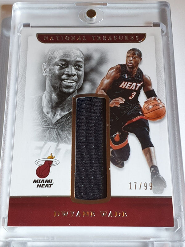 2016 Panini National Treasures Dwyane Wade #PATCH /99 Game Worn Jersey - Rare