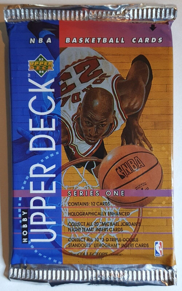 1993-94 Upper Deck NBA Basketball Series 1 Hobby Pack - Factory Sealed Packs