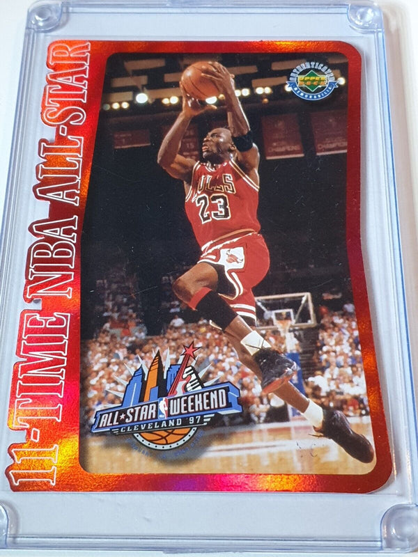 1997 Upper Deck Michael Jordan /5000 Jumbo Die-Cut 11 Time NBA All Star - Rare