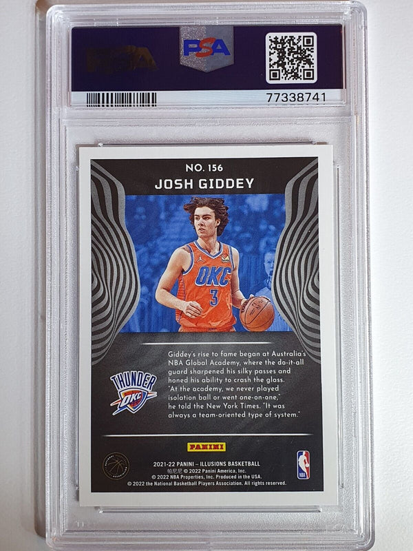 2021 Illusions Josh Giddey Rookie 156 EMERALD Trophy Collection - PSA 10 (POP 3)