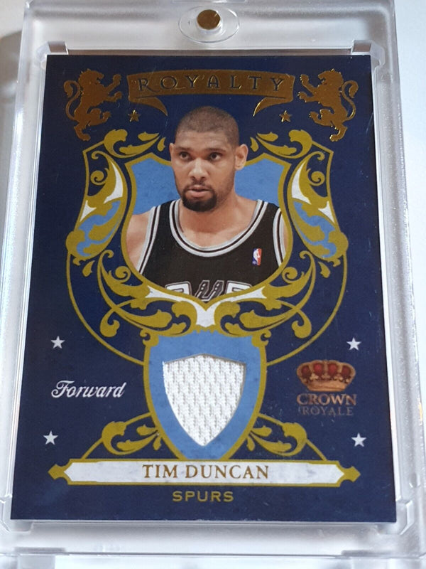 2010 Panini Crown Royale Tim Duncan #PATCH /499 Game Worn Jersey Die Cut - Rare