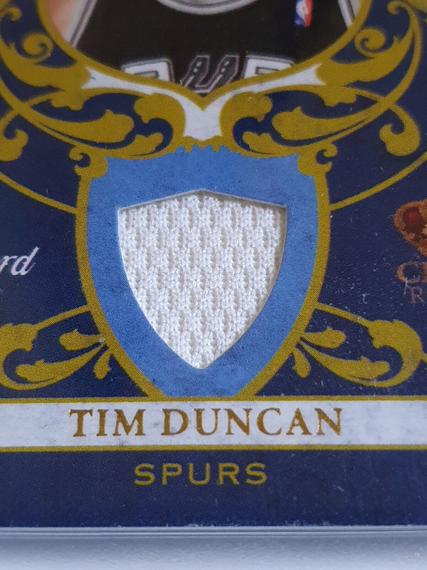 2010 Panini Crown Royale Tim Duncan #PATCH /499 Game Worn Jersey Die Cut - Rare