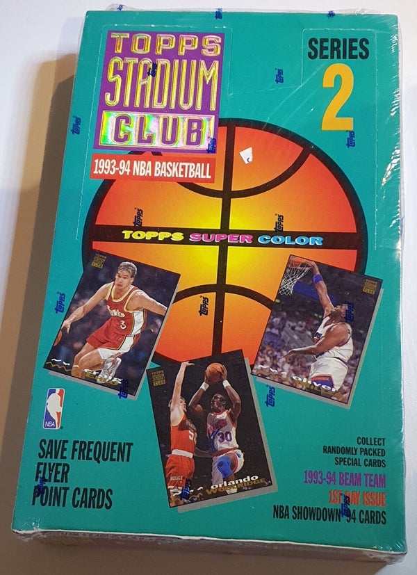 1993-94 Topps Stadium Club NBA Basketball Series 2 Box - Factory Sealed