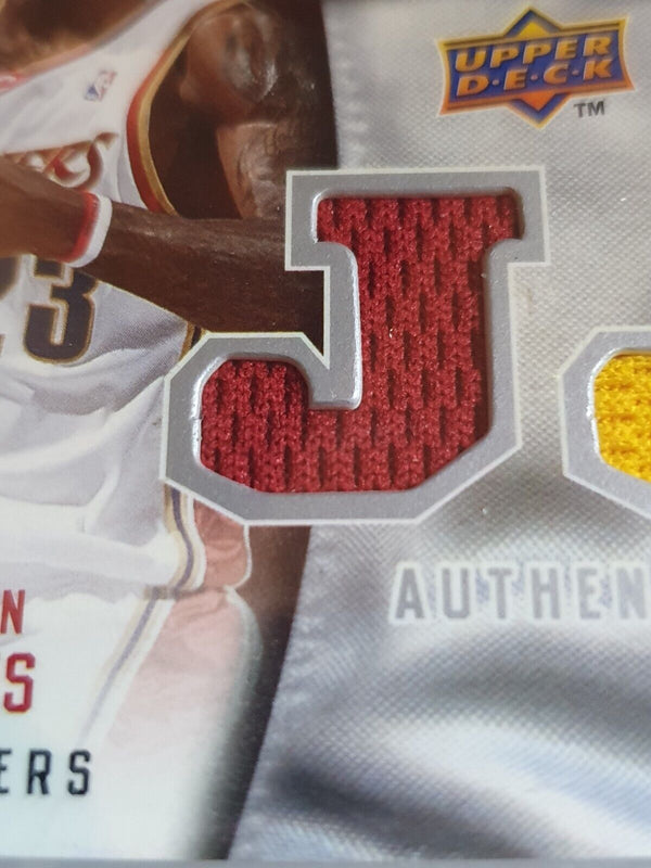 2009 Upper Deck LeBron James Magic Johnson #PATCH Game Worn Dual Jerseys - PSA 9