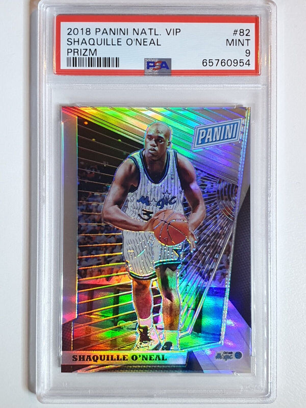 2018 Panini National VIP Shaquille O'Neal #82 SILVER /99 Prizm - PSA 9 (POP 1)