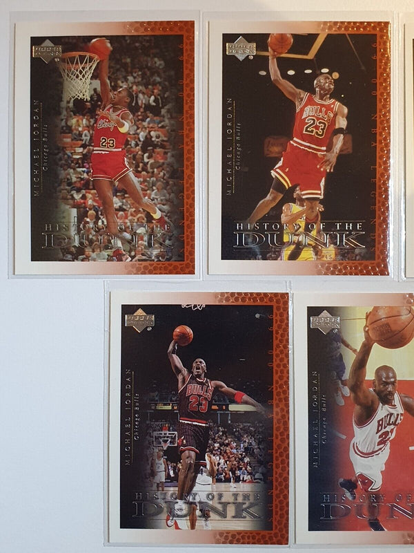 2000 Upper Deck Michael Jordan History of the Dunk (Complete Set of 5) - Mint