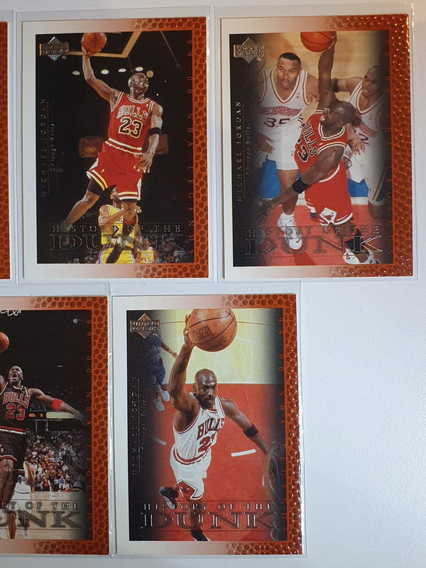 2000 Upper Deck Michael Jordan History of the Dunk (Complete Set of 5) - Mint