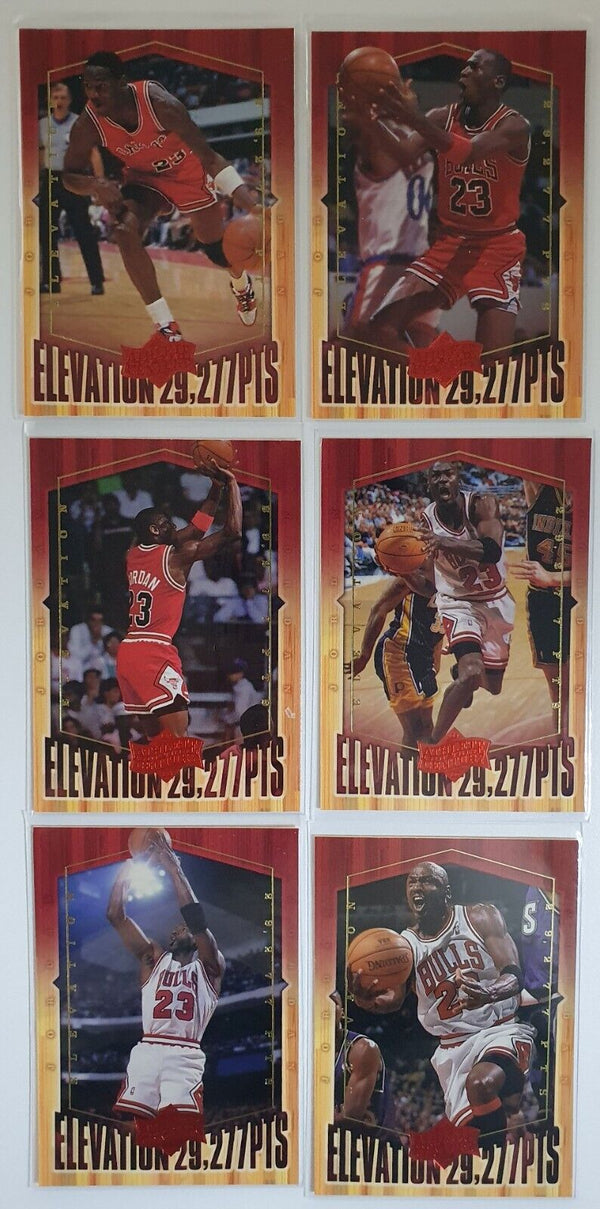 Lot of 6 x 1999 Upper Deck Michael Jordan Elevation 29,277 Pts - Mint