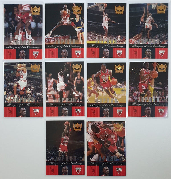 1998 UD Legends Michael Jordan Player of the Century COMPLETE SET of 10 - Mint