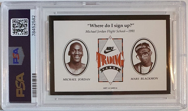 1991 Nike Michael Jordan & Spike Lee #6 M.J. Flight School - PSA 9 ( LOW POP)