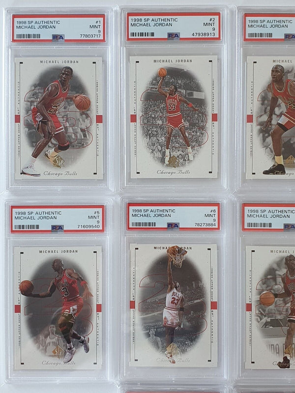 1998 Upper Deck Michael Jordan COMPLETE SET OF 10 SP Authentic - PSA 9 (ALL)