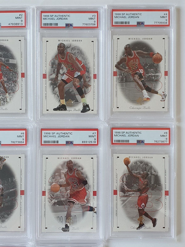 1998 Upper Deck Michael Jordan COMPLETE SET OF 10 SP Authentic - PSA 9 (ALL)