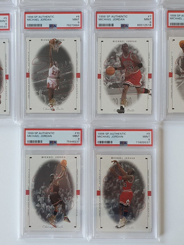 1998 Upper Deck Michael Jordan COMPLETE SET OF 10 SP Authentic - PSA 9 (ALL)