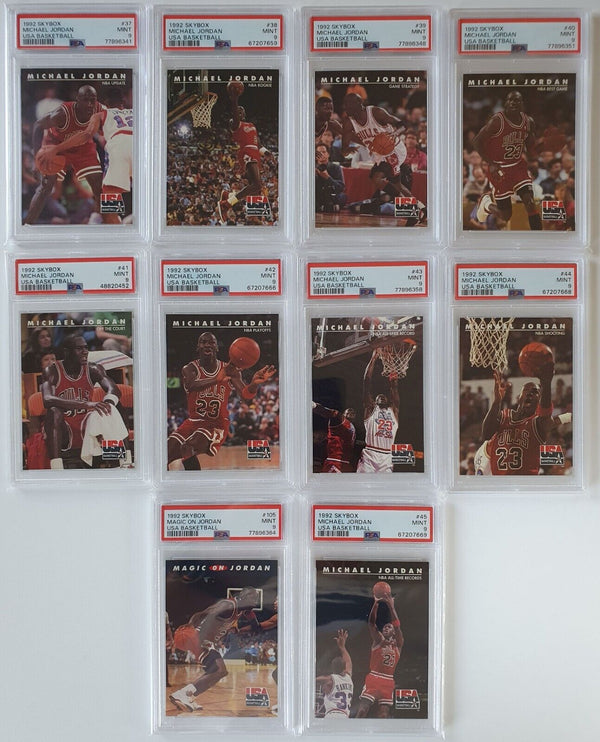 1992 Skybox Michael Jordan COMPLETE SET OF 10 USA Basketball - PSA 9 (All)