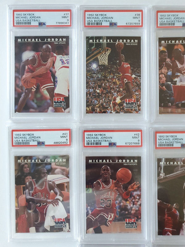 1992 Skybox Michael Jordan COMPLETE SET OF 10 USA Basketball - PSA 9 (All)