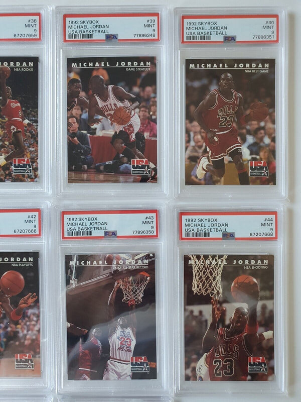 1992 Skybox Michael Jordan COMPLETE SET OF 10 USA Basketball - PSA 9 (All)