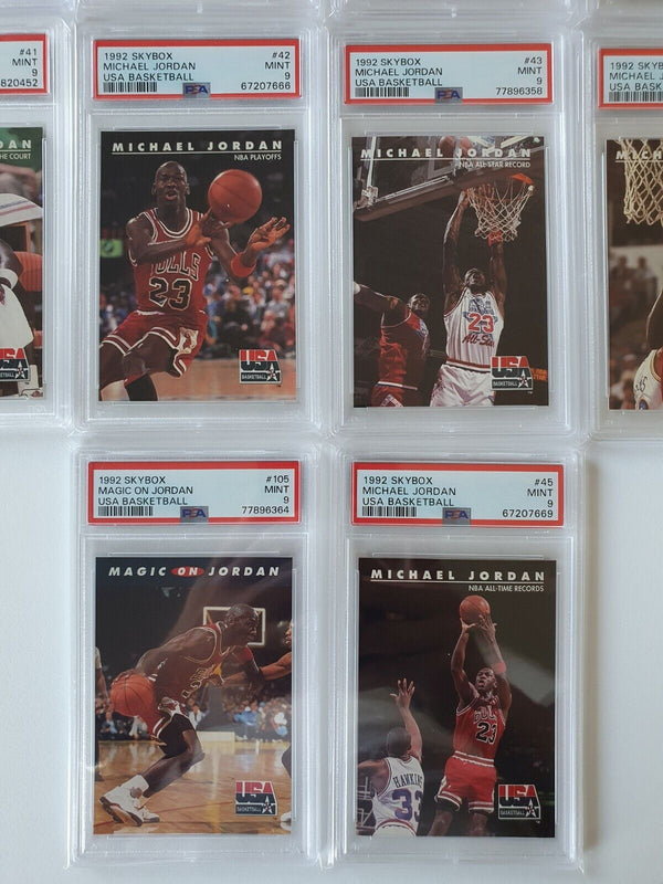 1992 Skybox Michael Jordan COMPLETE SET OF 10 USA Basketball - PSA 9 (All)